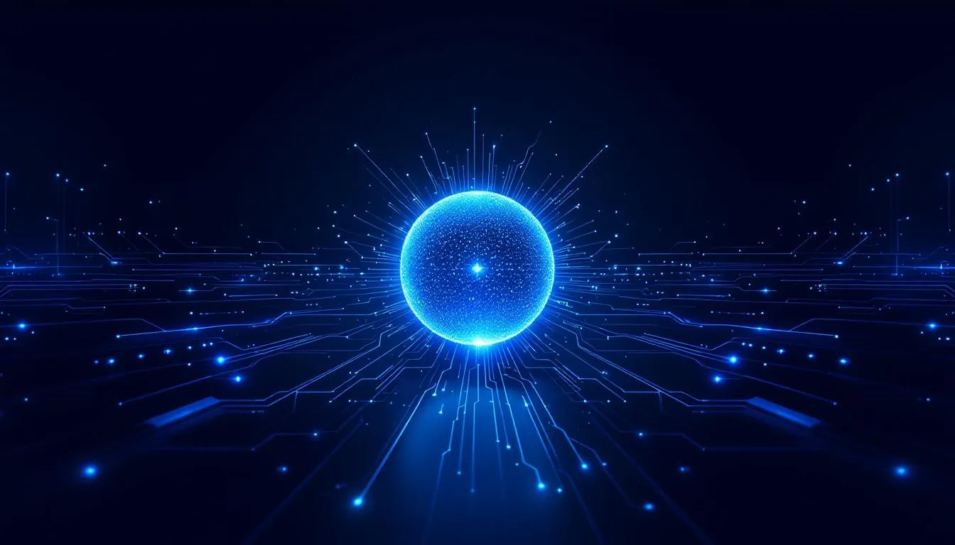 KI-Agent in 48h – abstrakte KI-Visualisierung